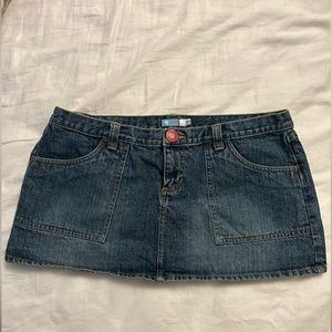 Micro mini denim skirt